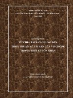 TỪCHIA TÀI SẢN CHUNG ĐẾN THỎA THUẬN VỀ TÀI SẢN CỦA VỢCHỒNG  TRONG THỜI KÌ HÔN NHÂN