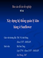 Xây dựng hệ thống quản lý kho hàng ở Sunflower