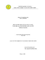 Hiện trạng sản xuất rau an toàn năm 2004 thành phố Long Xuyên