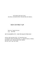 nghiên cứu chuyển mạch tổng đài