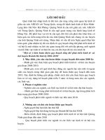 MỘT SỐ Ý KIẾN HOÀN THIỆN QUY HOẠCH TỔNG THỂ PHÁT TRIỂN KINH TẾ XÃ HỘI HUYỆN HOÀNH BỒ THỜI KÌ 2001-2010