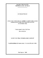 Công cuộc chuẩn bị lực lượng và khởi nghĩa giành chính quyền ở Phổ Yên Thái Nguyên
