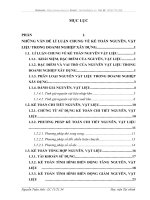 NHỮNG VẤN ĐỀ LÍ LUẬN CHUNG VỀ KẾ TOÁN NGUYÊN, VẬT LIỆU TRONG DOANH NGHIỆP XÂY DỰNG