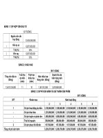 Bảng TẬP HỢP VỐN ĐẦU TƯ