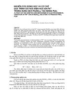 nghiên cứu động học và cơ chế quá trình oxi hóa ion Pb