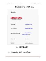 Khâu đột phá và cú hích ban đầu của công ty Honda