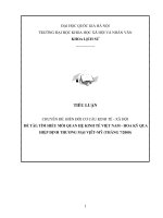 TÌM HIỂU MỐI QUAN HỆ KINH TẾ VIỆT NAM - HOA KỲ QUA HIỆP ĐỊNH THƯƠNG MẠI VỊÊT-MỸ (THÁNG 7/2000)
