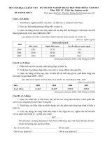 Đề thi tôt nghiệp trung học phổ thông môn địa lý