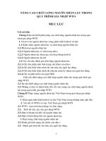 214 Nâng cao chất lượng nguồn nhân lực trong quá trình hội nhập WTO