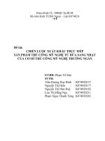 CHIẾN LƯỢC XUẤT KHẨU TRỰC TIẾP SẢN PHẨM THỦ CÔNG MỸ NGHỆ TỪ DỪA SANG NHẬT  CỦA CƠ SỞ THỦ CÔNG MỸ NGHỆ TRƯỜNG NGÂN