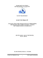 ứng dụng công nghệ Web Gis giám sát ô nhiễm không khí cho khu công nghiệp tập trung KCN Lê Minh Xuân