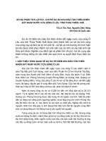 sơ lược phân tích chi phí - lợi ích dự án bảo tồn thiên nhiên