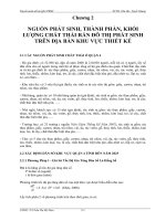 NGUỒN PHÁT SINH, THÀNH PHẦN, KHỐI LƯỢNG CHẤT THẢI RẮN ĐÔ THỊ PHÁT SINH TRÊN ĐỊA BÀN KHU VỰC THIẾT KẾ