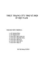 THỰC TRẠNG CỨU TRỢ XÃ HỘI Ở VIỆT NAM