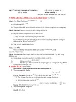 Đề kiểm tra môn toán khối 11