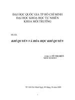 KHÍ QUYỂN VÀ HÓA HỌC KHÍ QUYỂN
