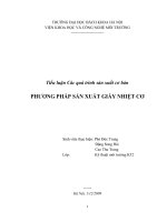 PHƯƠNG PHÁP SẢN XUẤT GIẤY NHIỆT CƠ