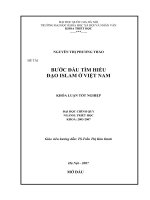 BƯỚC ĐẦU TÌM HIỂU  ĐẠO ISLAM Ở VIỆT NAM