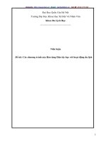 Các chương trình của Bảo tàng Dân tộc học với hoạt động du lịch