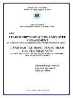 LEADERSHIP’S IMPACT ON EMPLOYEE ENGAGEMENT