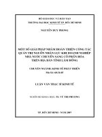 273 Một số giải pháp nhằm hoàn thiện công tác quản trị nguồn nhân lực khi doanh nghiệp nhà nước chuyển sang cổ phần hóa trên địa bàn tỉnh Lâm Đồng