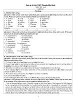 THPT Chuyên Bắc Ninh môn thiI: Anh khối 10