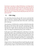 Giá vàng, dầu thô và Mối quan hệ giữa giá vàng, giá dầu mỏ và đồng USD