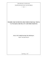 TÌM HIỂU MỘT SỐ PHƢƠNG PHÁP TRÍCH CHỌN ĐẶC TRƢNG  VÀ ỨNG DỤNG CHO TRA CỨU ẢNH THEO NỘI DUNG