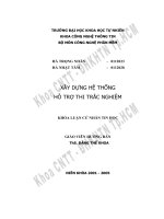 xây dựng hệ thống hỗ trợ thi trắc nghiệm