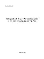 Kế hoạch hành động về an toàn thực  phẩm