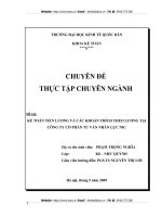 KẾ TOÁN TIỀN LƯƠNG VÀ CÁC KHOẢN TRÍCH THEO LƯƠNG TẠI CÔNG TY CỔ PHẦN TƯ VẤN NHÂN LỰC NIC