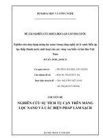 Nghiên cứu ứng dụng màng lọc nano trong công nghệ xử lý nước biển áp lực thấp thành nước sinh hoạt cho các vùng ven biển và hải đảo Việt Nam