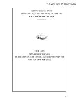 Những vấn đề mới của sự nghiệp thư viện thế giới nửa cuối thế kỷ XX