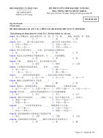 ĐỀ THI TUYỂN SINH ĐẠI HỌC NĂM 2011