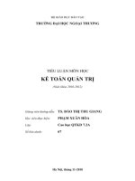 Tiểu luận môn học kế toán quản trị