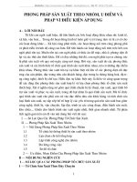 Phương pháp sản xuất theo nhóm ưu điểm và phạm vi điều kiện áp dụng