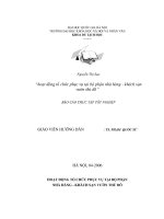 hoạt động tổ chức phục vụ tại bộ phận nhà hàng - khách sạn  vườn thủ đô