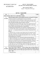 ĐÁP ÁN - THANG ĐIỂM ĐỀ THI TUYỂN SINH ĐẠI HỌC NĂM 2011