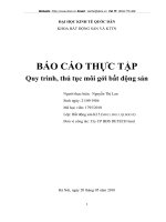 Quy trình, thủ tục môi gới bất động sản