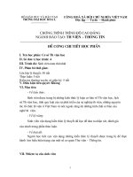 Chương trình trình độ cao đẳng ngành : Thư Viện thông tin