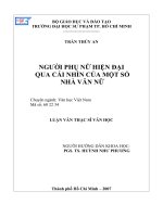 Người phụ nữ hiện đại qua cái nhìn của một số nhà văn nữ