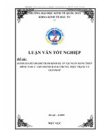 ĐÁNH GIÁ RỦI RO KHI THẨM ĐỊNH DỰ ÁN TẠI NGÂN HÀNG TMCP ĐÔNG NAM Á - CHI NHÁNH HAI BÀ TRƯNG. THỰC TRẠNG VÀ GIẢI PHÁP