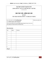 THU NHẬP CHỈ TIÊU KINH TẾ - XÃ HỘI QUAN TRỌNG