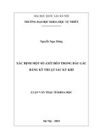 Xác định một số axit béo trong dầu gấc bằng kỹ thuật sắc ký khí