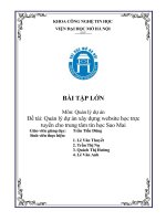 : Quản lý dự án xây dựng website học trực tuyến cho trung tâm tin học Sao Mai