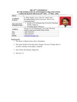 THE 28TH CONFERENCE  OF THE FEDERATION OF ENGINEERING ORGANIZATIONS