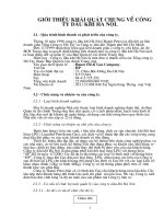 Khái quát chung về công ty dầu khí Hà Nội