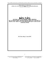 Báo cáo dự án khai thác mỏ đất động một xã Cẩm Mỹ Cẩm Xuyên