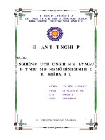 nghiên cứu thực nghiệm xử lý hoạt tính trong nước thải dệt nhuộm