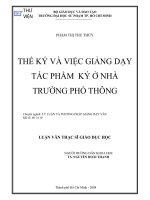 Thể ký và việc giảng dạy tác phẩm ký ở nhà trường phổ thông